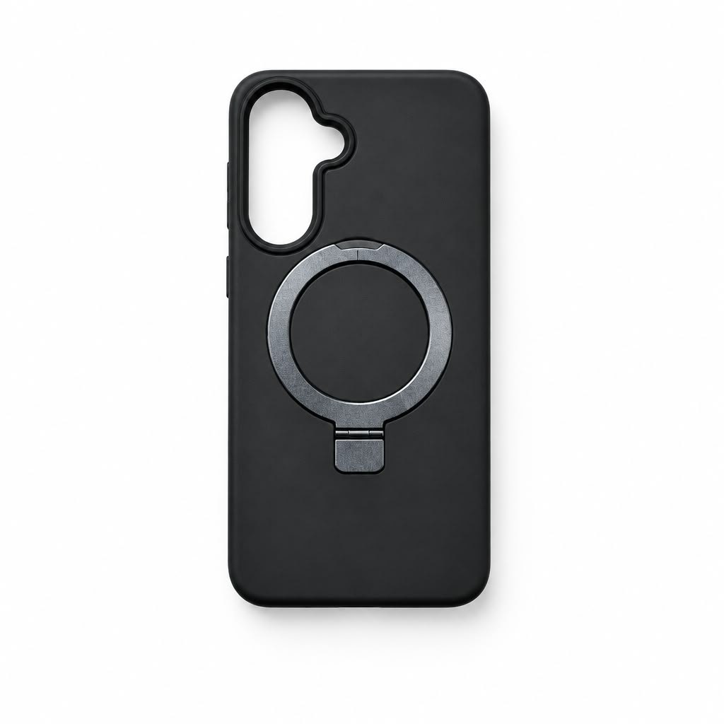 Forro con anillo soporte para Samsung A56 · Serie Pro · Modelo 6, Samsung A56 · Negro